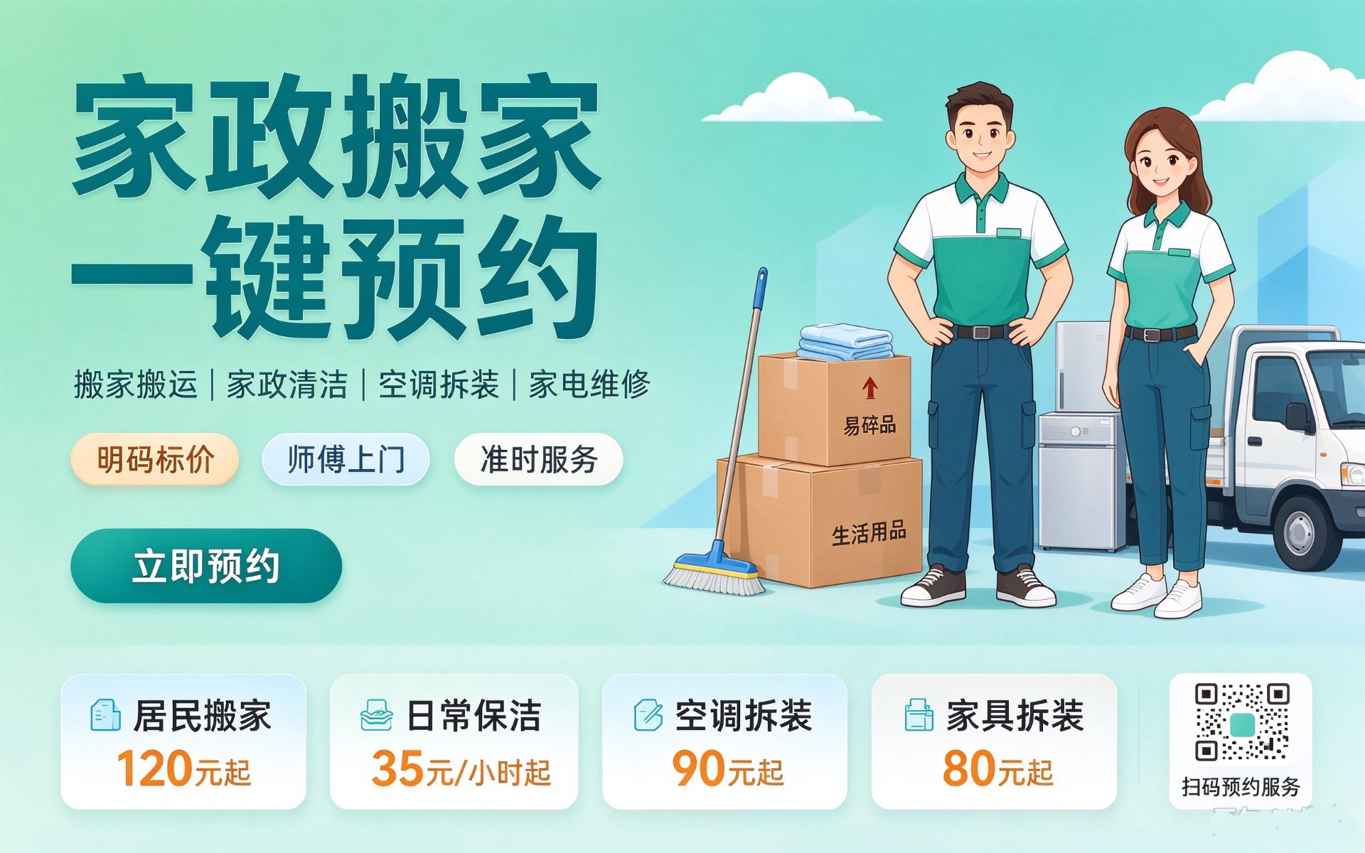 家政搬家预约平台案例封面