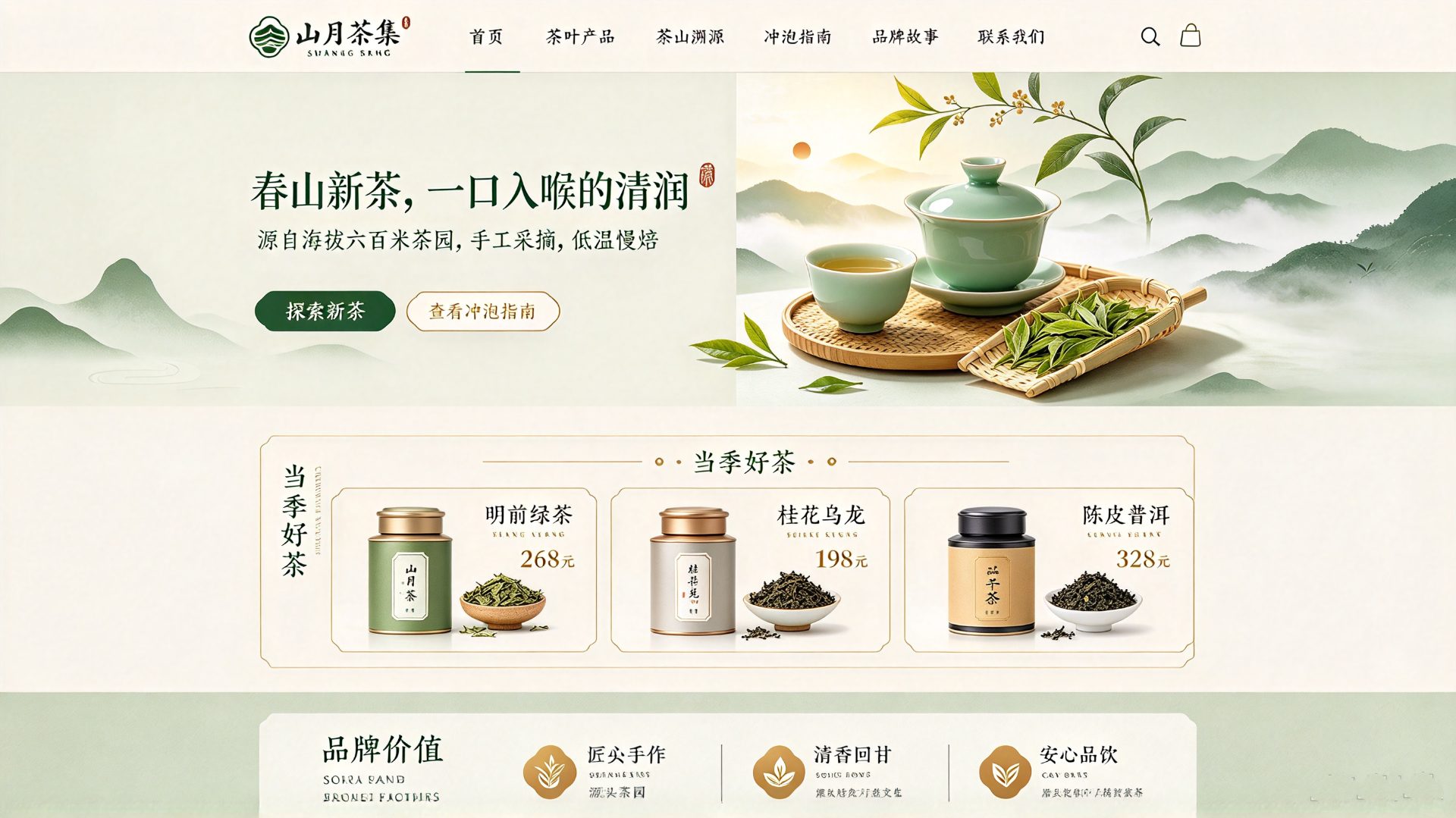 茶叶品牌官方网站案例封面